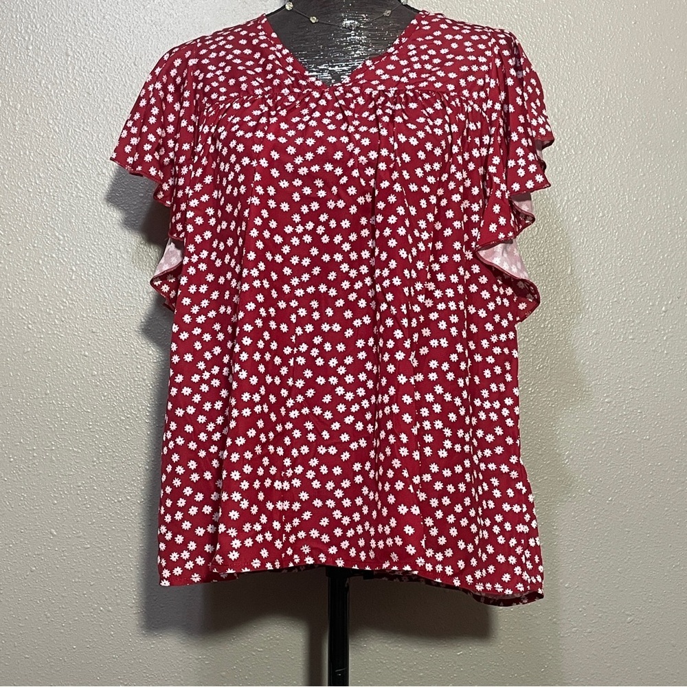 Floral V-neck Blouse